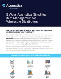 5 Ways Acumatica Simplifies Item Management for Wholesale Distributors