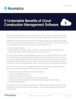 Pourquoi essayer un logiciel de gestion de la construction basé sur l'informatique en nuage ?