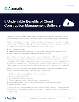 Pourquoi Essayer Un Logiciel De Gestion De La Construction Basé Sur Le Cloud?