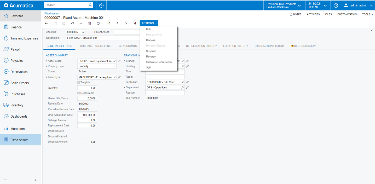 How to use the Change ID Action in Acumatica