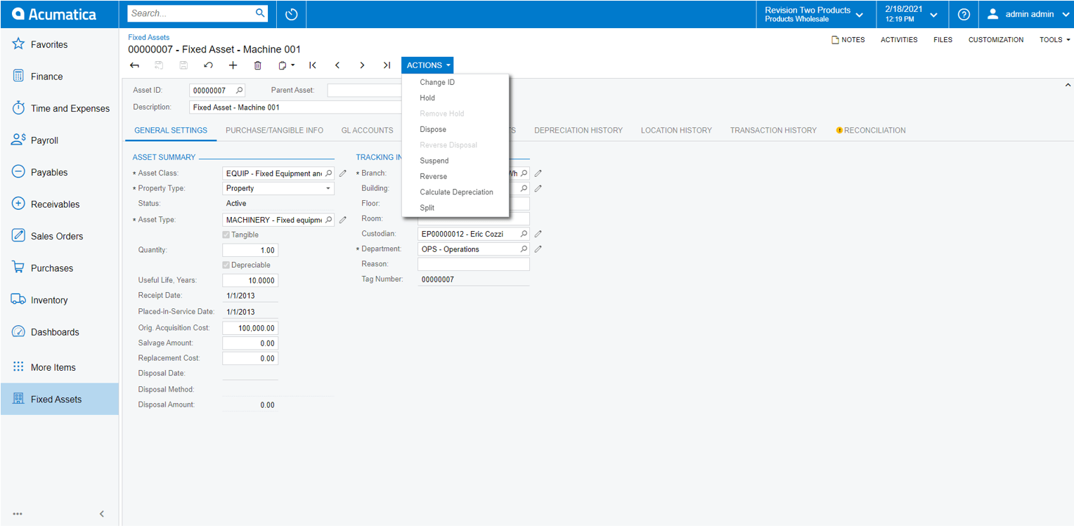 How to use the Change ID Action in Acumatica