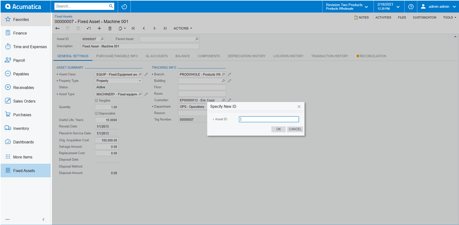 SS-05 How to use the Change ID Action in Acumatica