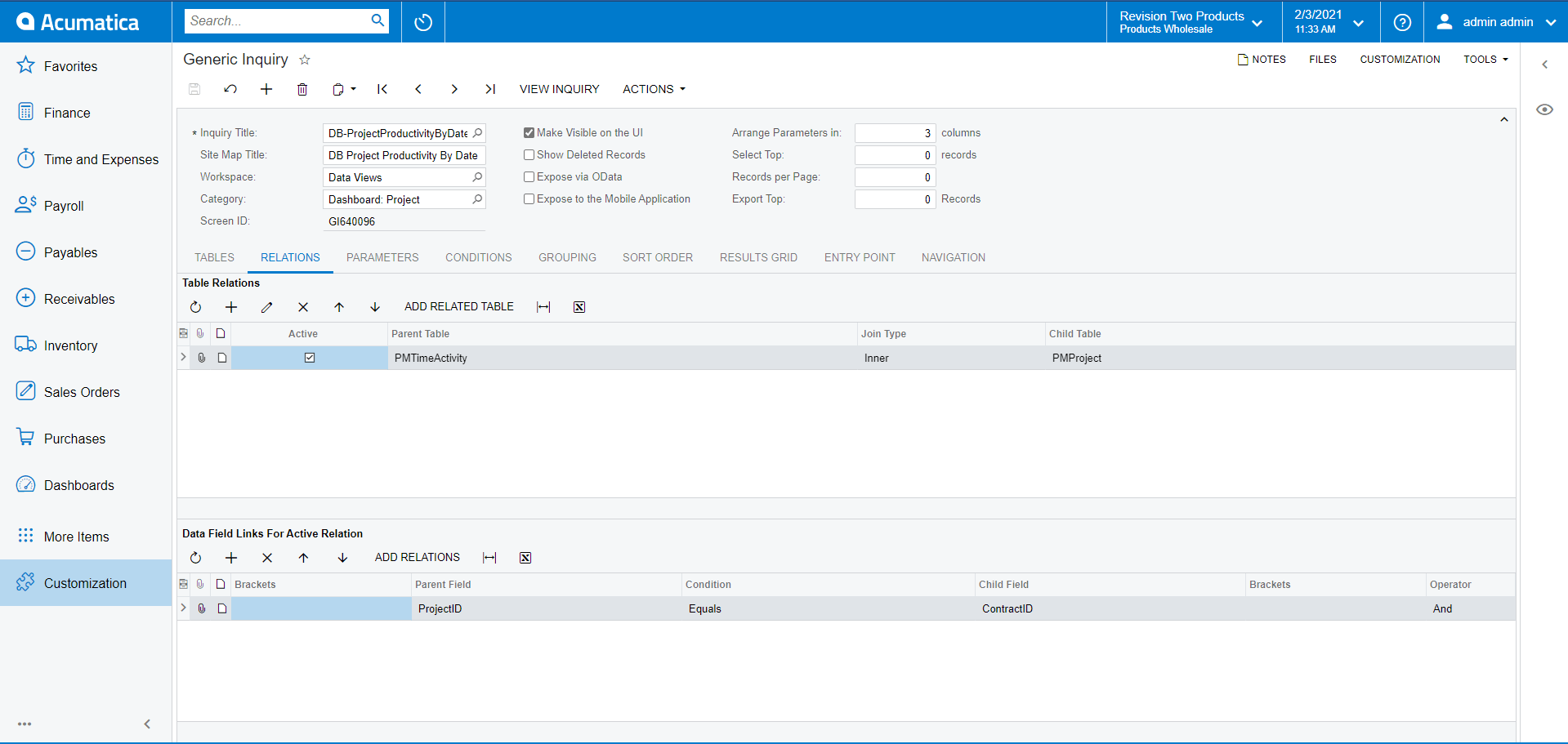 SS02-GI How to use Acumatica Generic Inquiry Row Styles with Aggregated Values