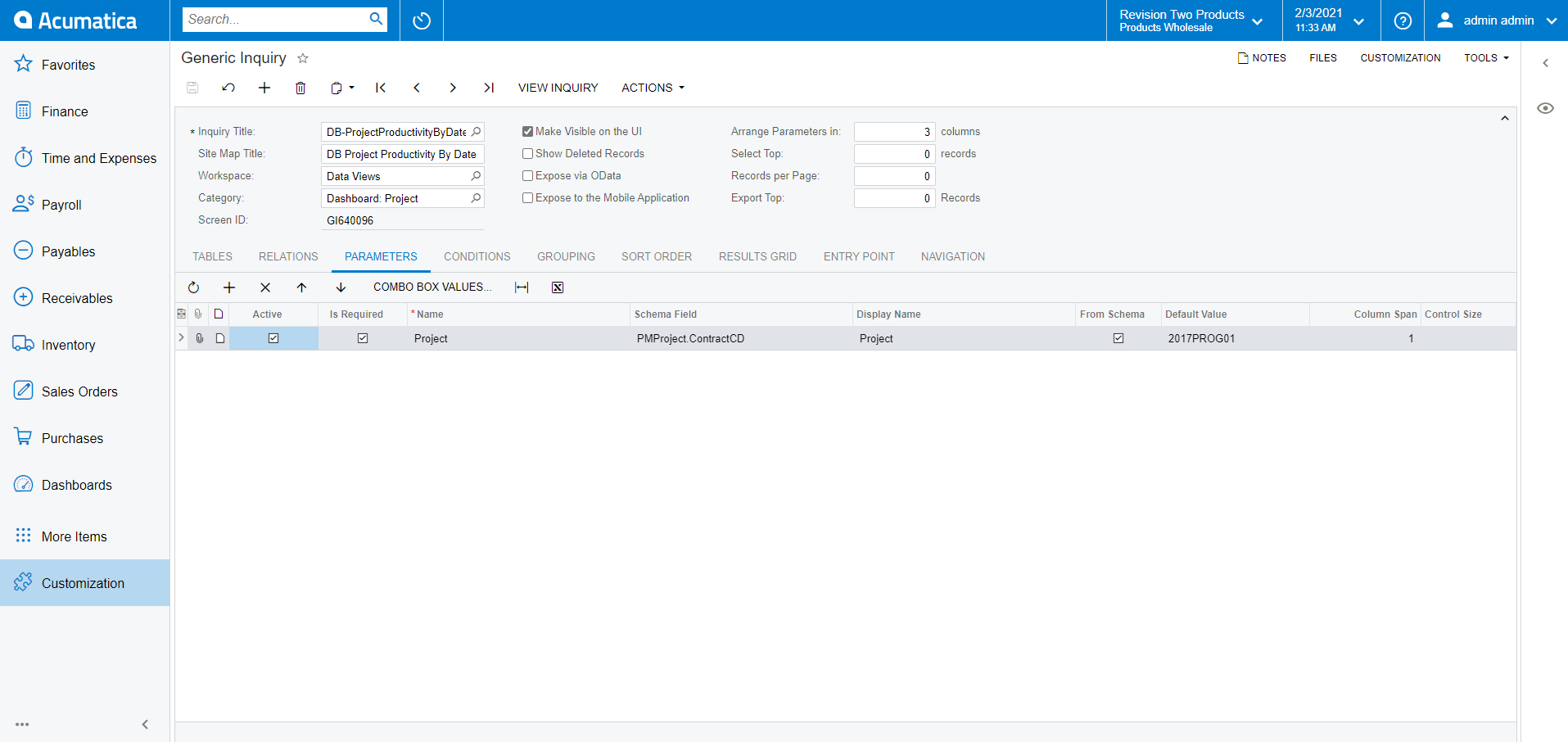 SS03-GI How to use Acumatica Generic Inquiry Row Styles with Aggregated Values