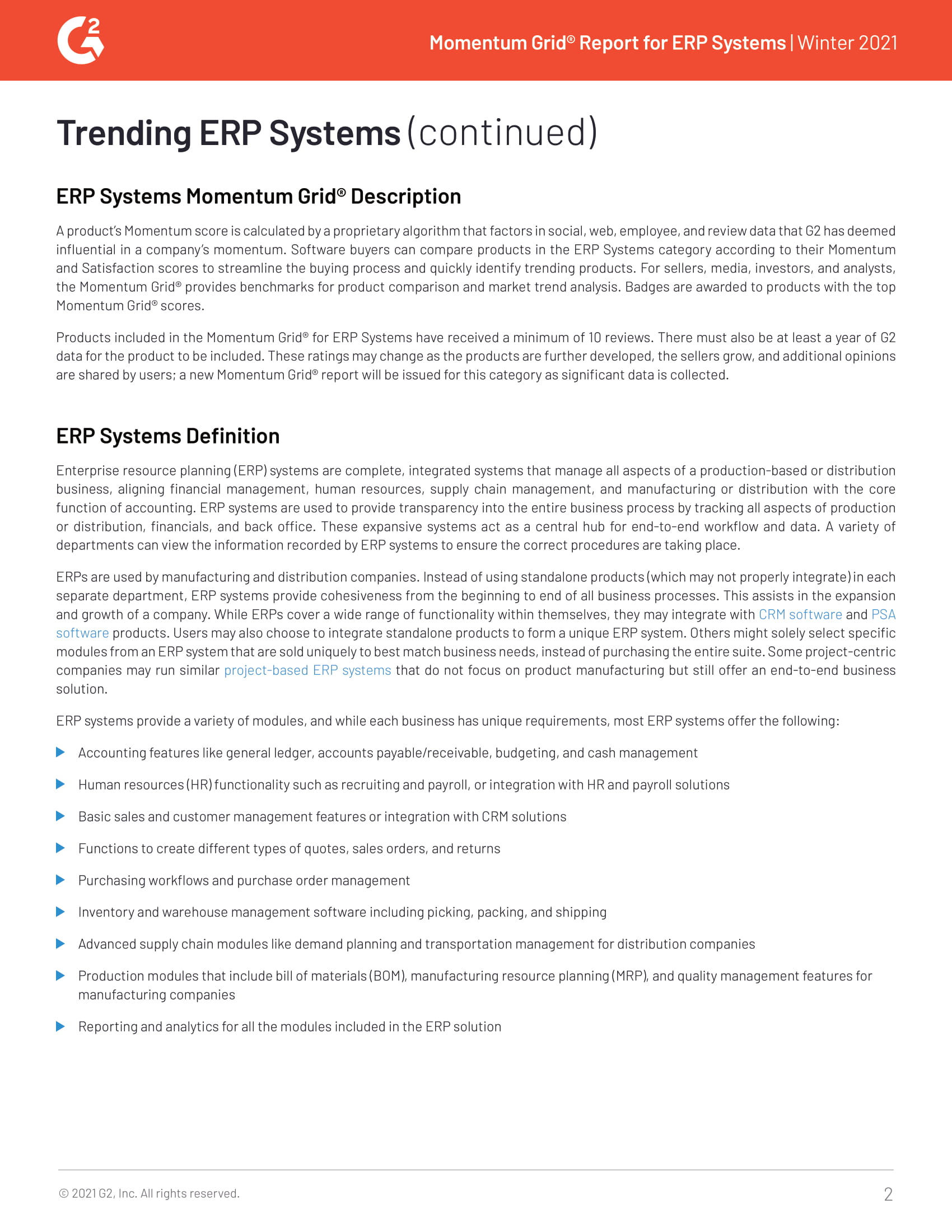 Erp Leaders Côte à côte: Quel fournisseur est le meilleur pour votre entreprise?, page 1