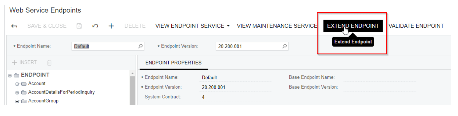 Extending Acumatica Web Service Endpoints