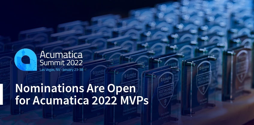 Nominations Are Open for Acumatica 2022 MVPs