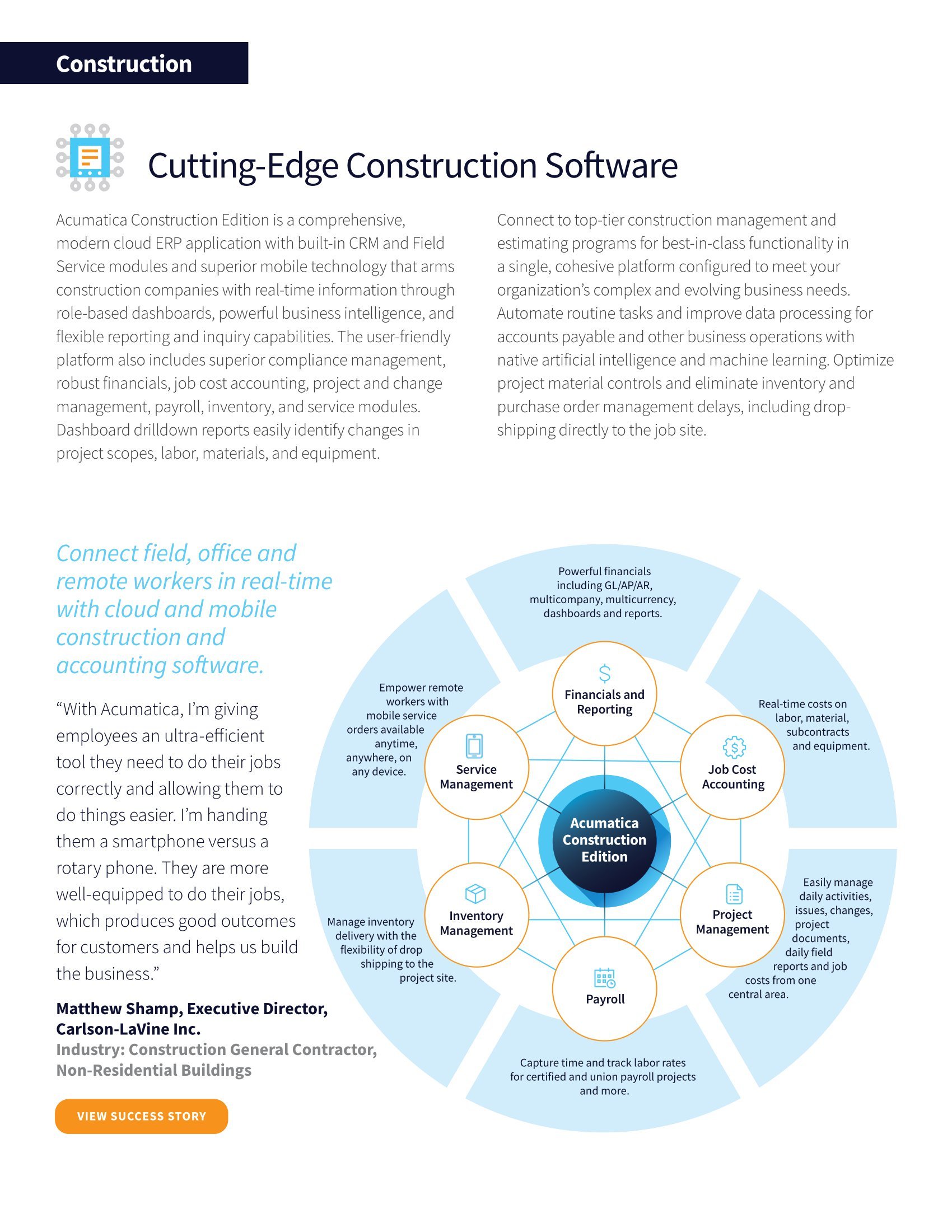 Acumatica Construction Edition:  A Complete ERP Solution to Meet All of Your Needs, page 1