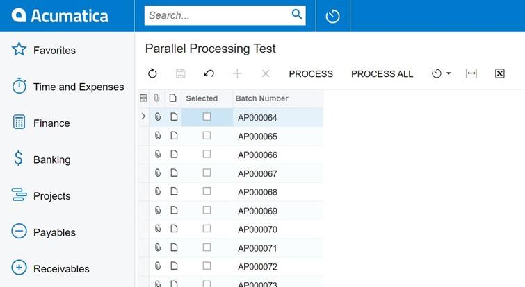 Enabling Parallel Processing on Acumatica Processing Screens