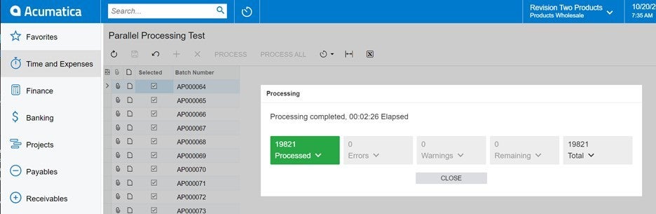 Enabling Parallel Processing on Acumatica Processing Screens