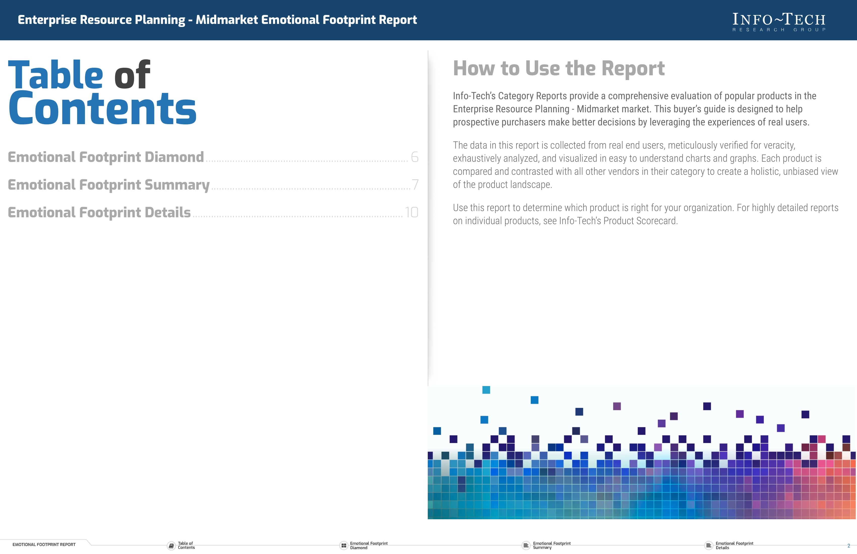 Find Out Which Midmarket ERP Solutions Sparkle (and Which Don’t) in Info-Tech’s Emotional Footprint Diamond , page 1