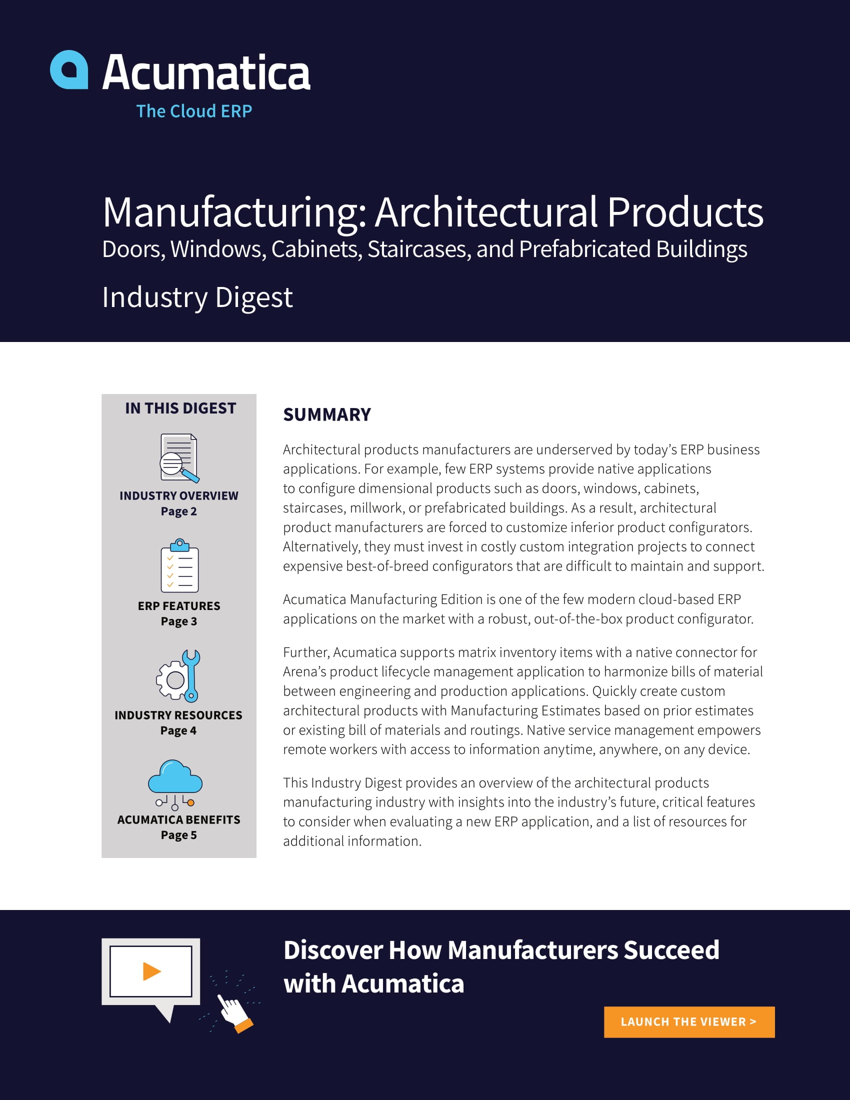 Discover the Right ERP for Architectural Products Manufacturers
