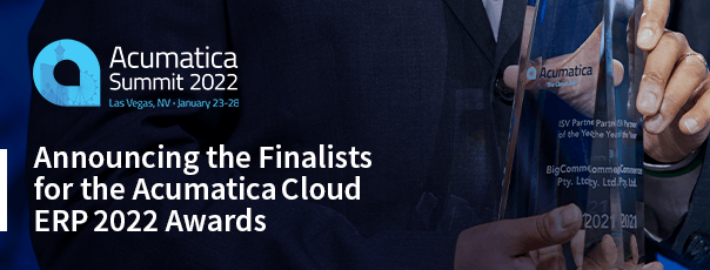 Annonce des finalistes pour les prix Acumatica Cloud ERP 2022