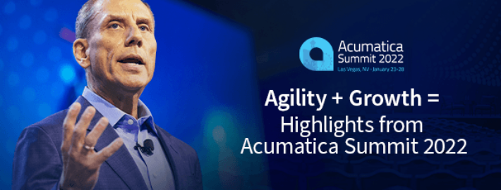 Agilité + croissance = points forts de Acumatica Summit 2022