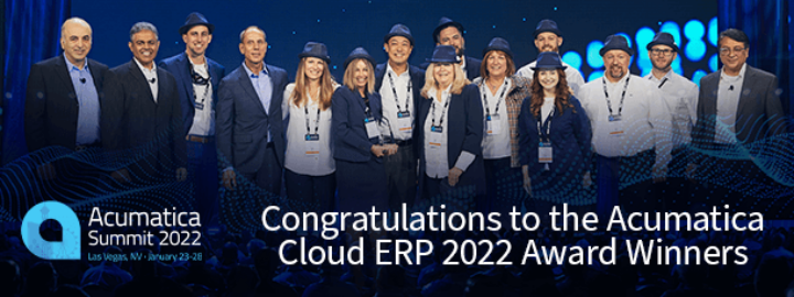 Enhorabuena a los ganadores del premio Acumatica Cloud ERP 2022