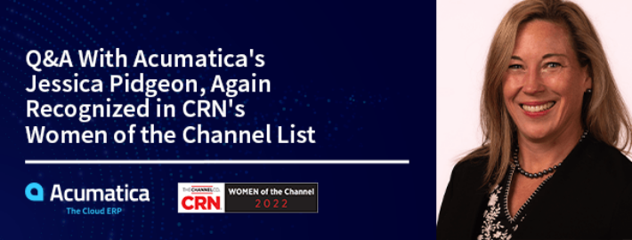 Entrevista con Jessica Pidgeon, de Acumatica, reconocida de nuevo en la lista de mujeres del canal de CRN
