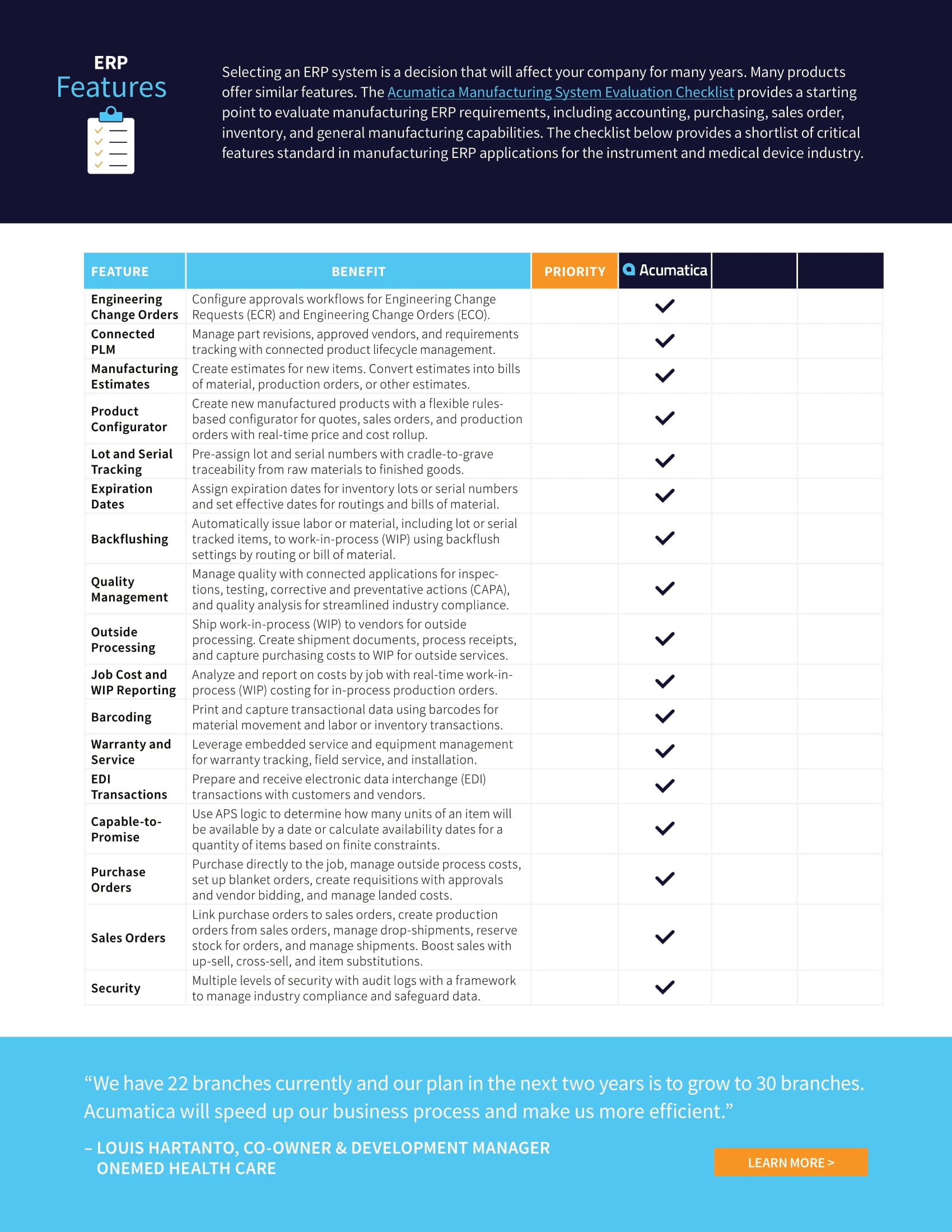 Instrument and Medical Device Manufacturers Should Replace Their Legacy ERP and Entry-Level Accounting Systems. Here’s Why., page 2