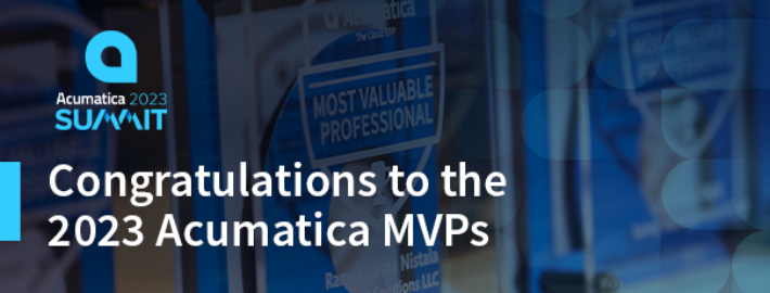 Félicitations aux 2023 Acumatica MVPs