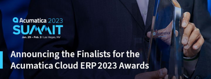 Anuncio de los finalistas de los premios Acumatica Cloud ERP 2023