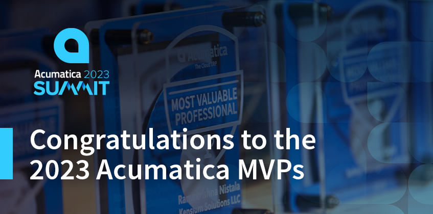 Congratulations to the 2023 Acumatica MVPs