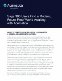 The Sage 300 Migration to Acumatica Continues