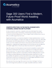 The Sage 300 Migration to Acumatica Continues