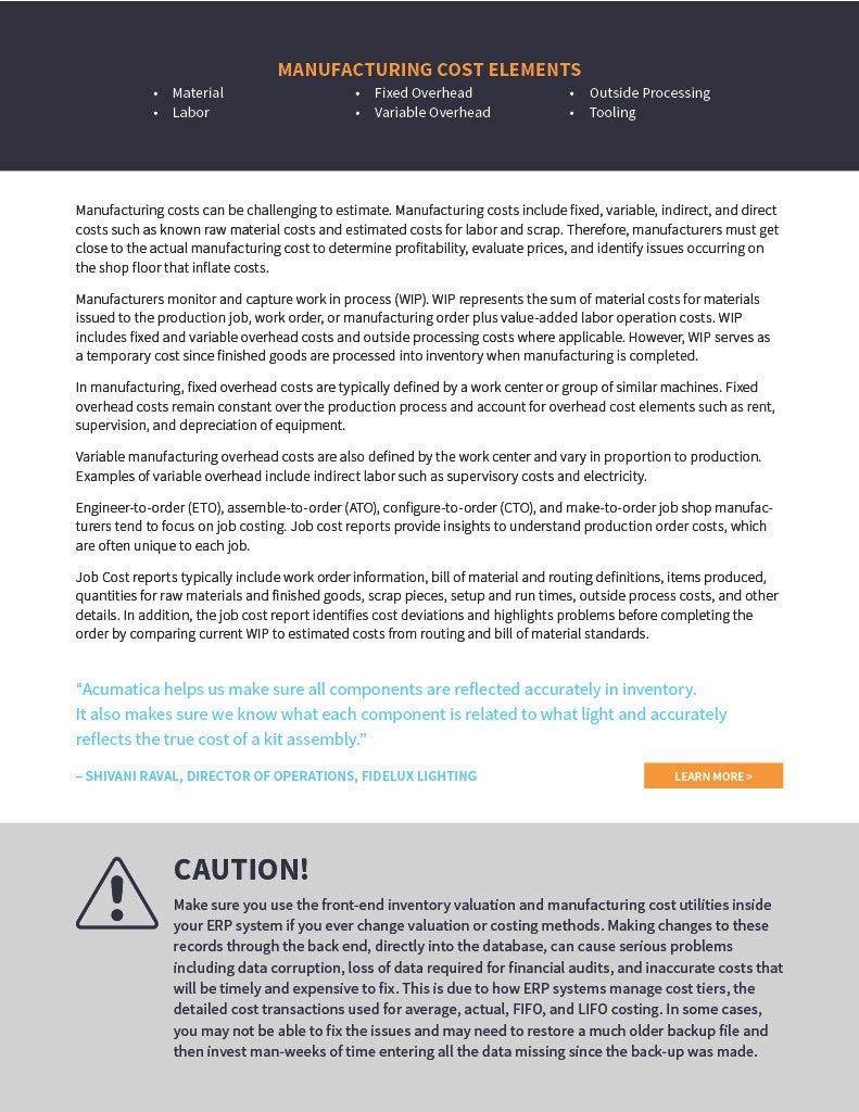 How Modern ERP Software Supports Inventory Valuation and Manufacturing Costing Strategies , page 2