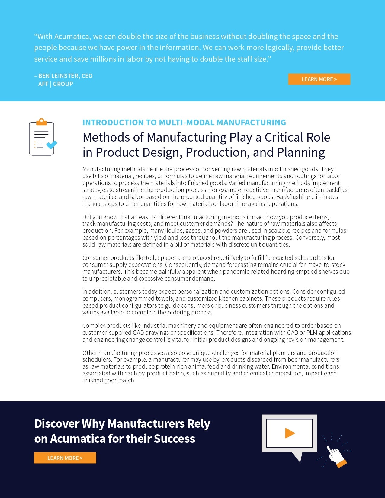 Modern ERP Systems Say “No Problem” When Faced with Multi-Modal Manufacturing Requirements, page 1