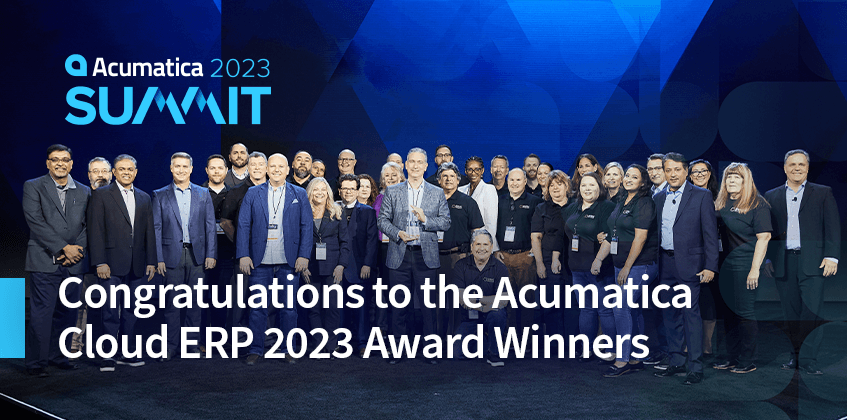 Congratulations to the Acumatica Cloud ERP 2023 Award Winners