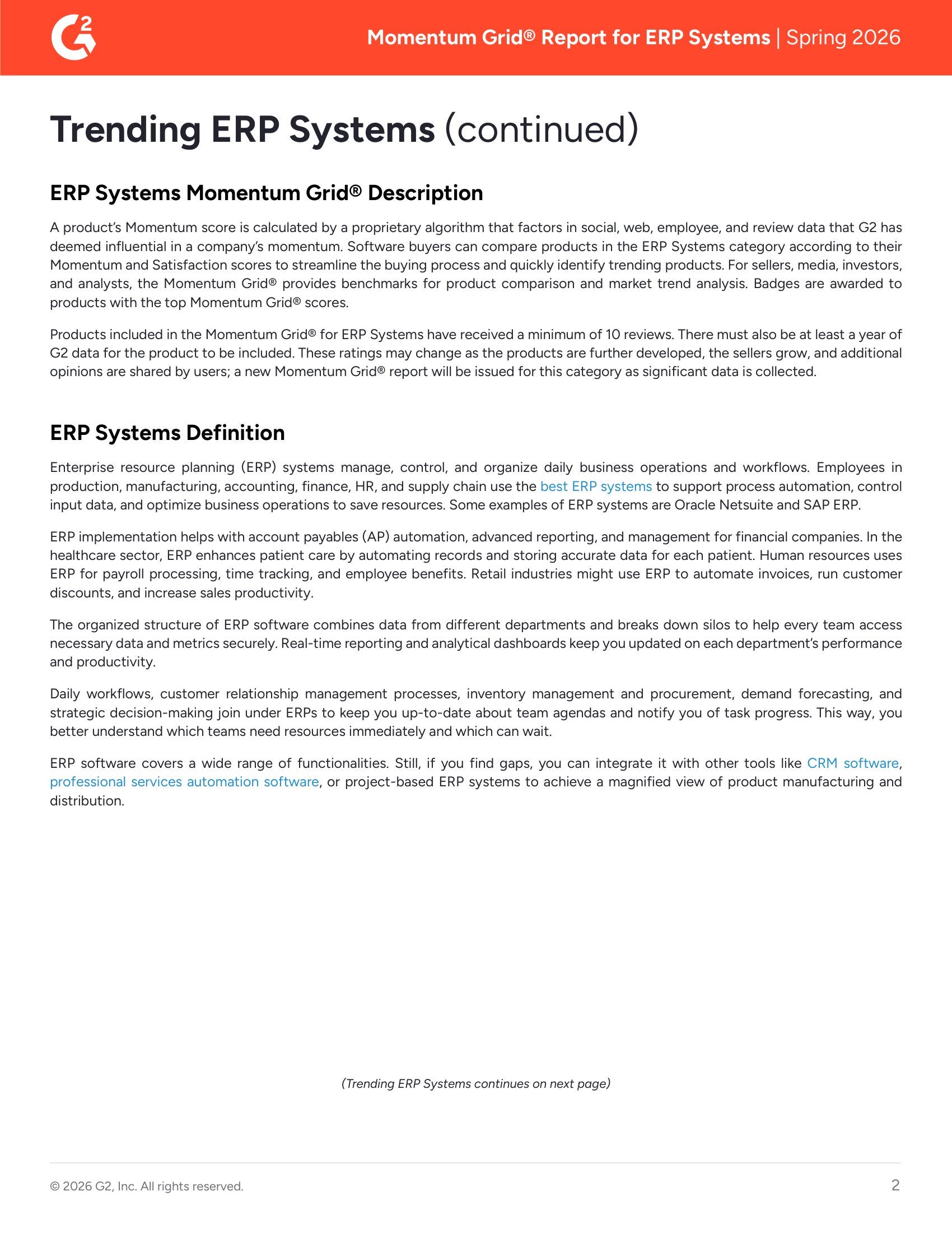 Out of 86 ERP Systems G2 Reviews, Acumatica Secures the Top Spot, page 1