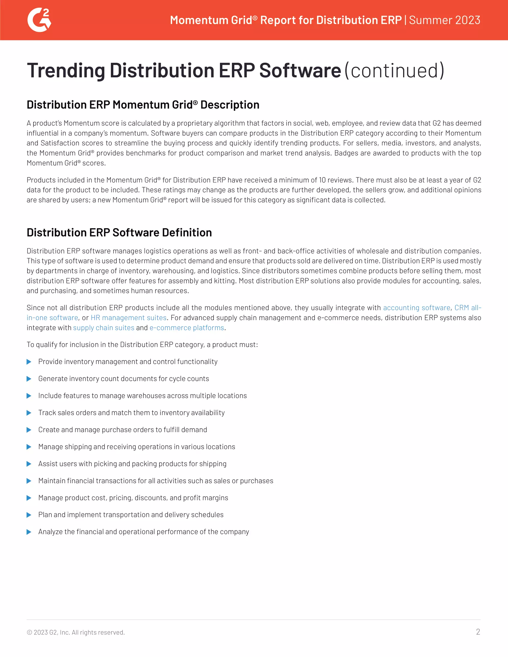 G2 Reviews Acumatica and Distribution ERP Competitors to See Who is Moving Onward and Upward, page 1