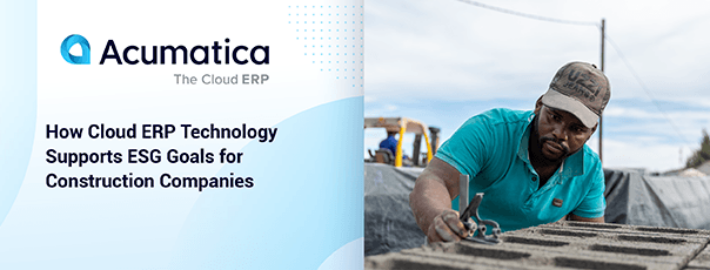 How Cloud ERP Technology Supports ESG Goals for Construction Companies