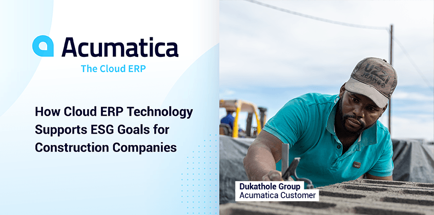How Cloud ERP Technology Supports ESG Goals for Construction Companies