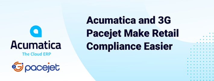 Acumatica et 3G Pacejet facilitent la conformité de la vente au détail