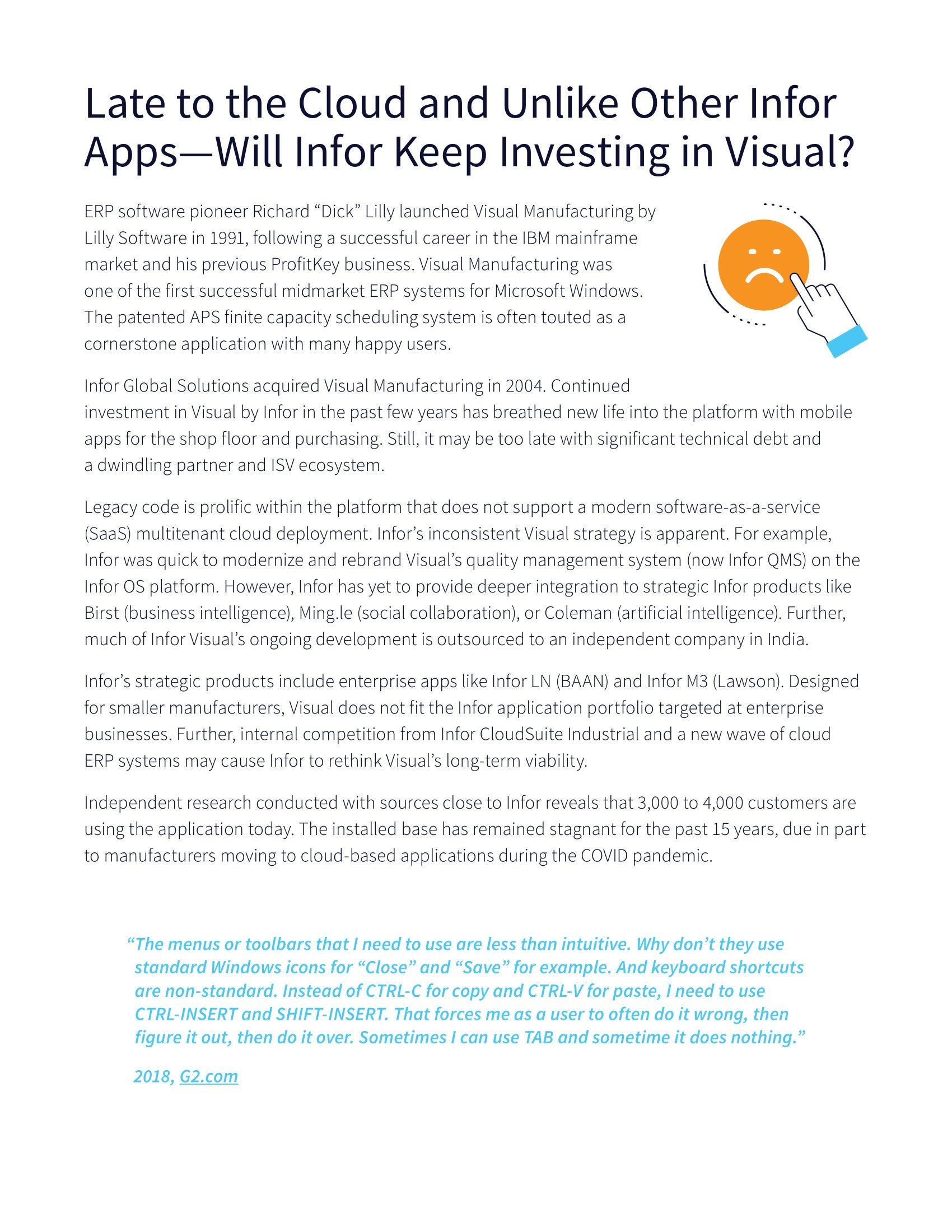 An Infor Visual Migration Guide Reveals Why Today’s Manufacturers Should Switch to Acumatica, page 1