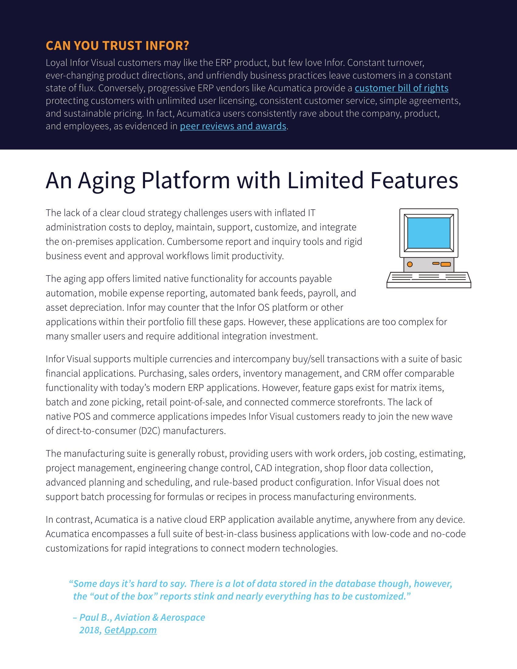 An Infor Visual Migration Guide Reveals Why Today’s Manufacturers Should Switch to Acumatica, page 2