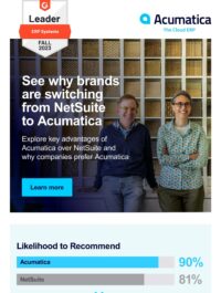 Pourquoi les entreprises passent-elles de NetSuite à Acumatica ?