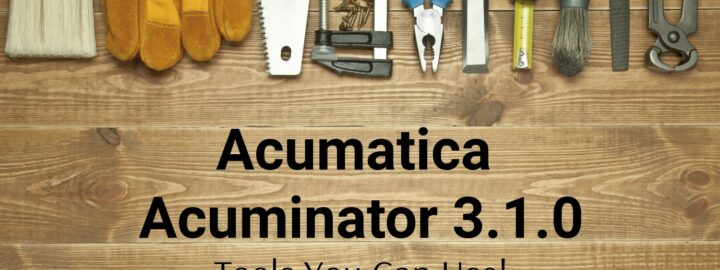 Annonce de Acumatica Acuminator 3.1.0