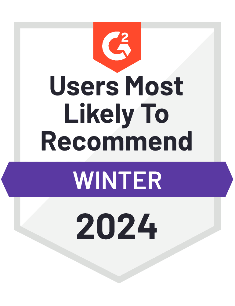 G2 Users Most Likely To Recommend