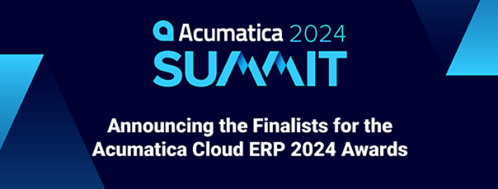 Annonce des finalistes pour les prix Acumatica Cloud ERP 2024