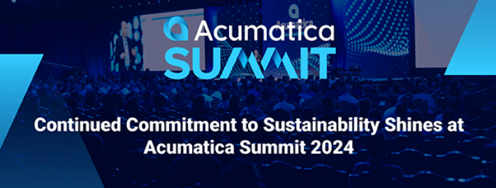 L'engagement continu en faveur du développement durable est mis en évidence sur le site Acumatica Summit 2024