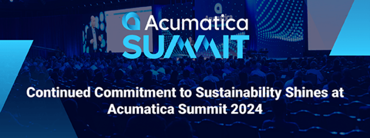 L'engagement continu en faveur du développement durable est mis en évidence sur le site Acumatica Summit 2024