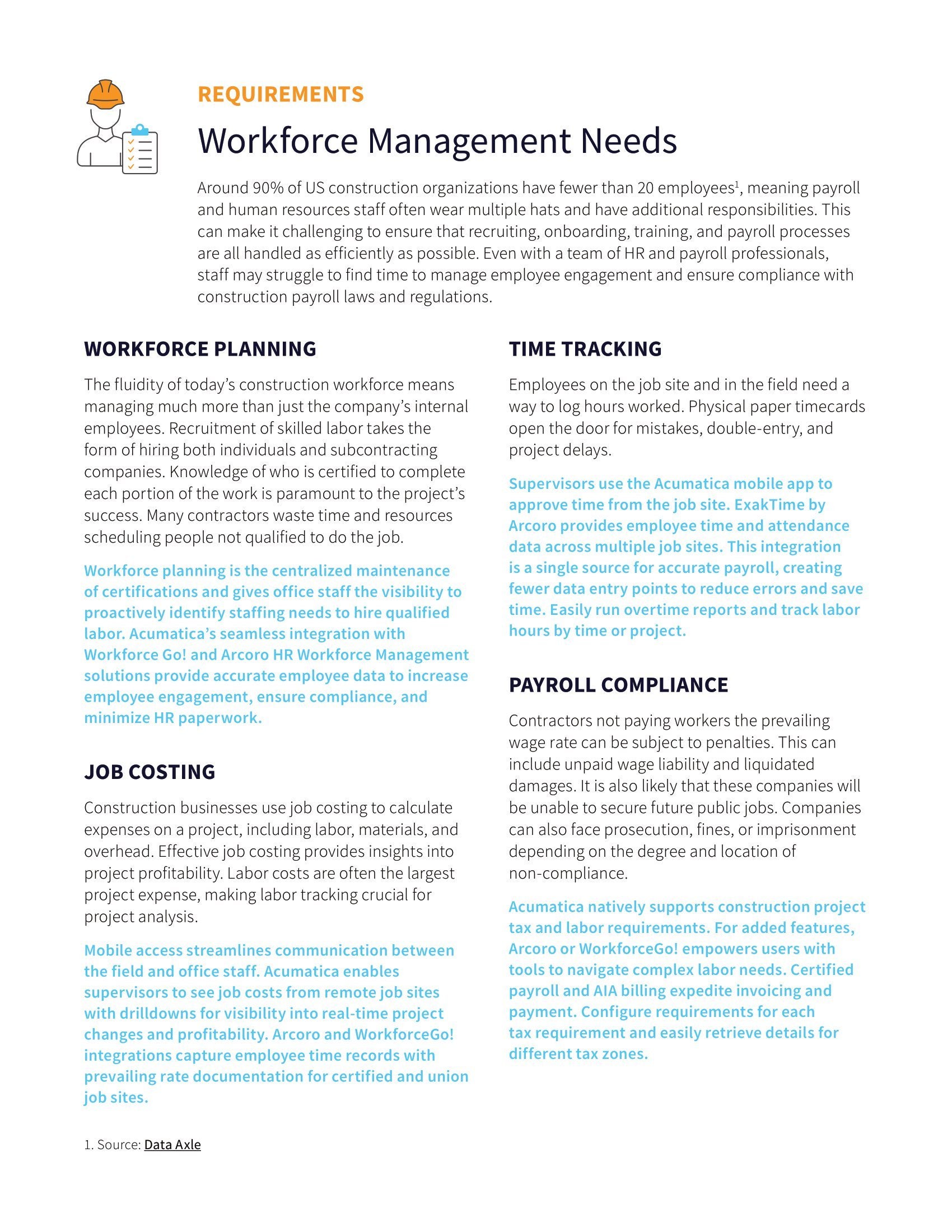 How Acumatica Construction Edition Helps Construction Businesses Overcome Common Workforce and Payroll Challenges, page 2