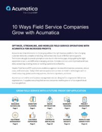 10 façons pour les entreprises de services sur le terrain de se développer avec Acumatica