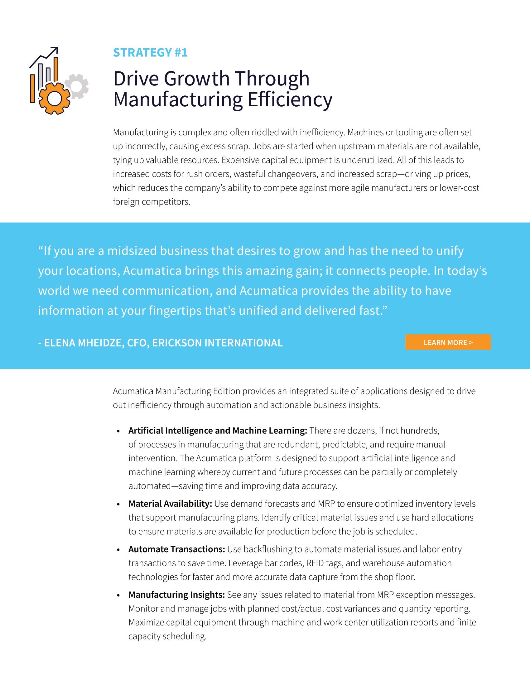 Nine Ways to Drive Manufacturing Growth in a Digital Economy, page 1