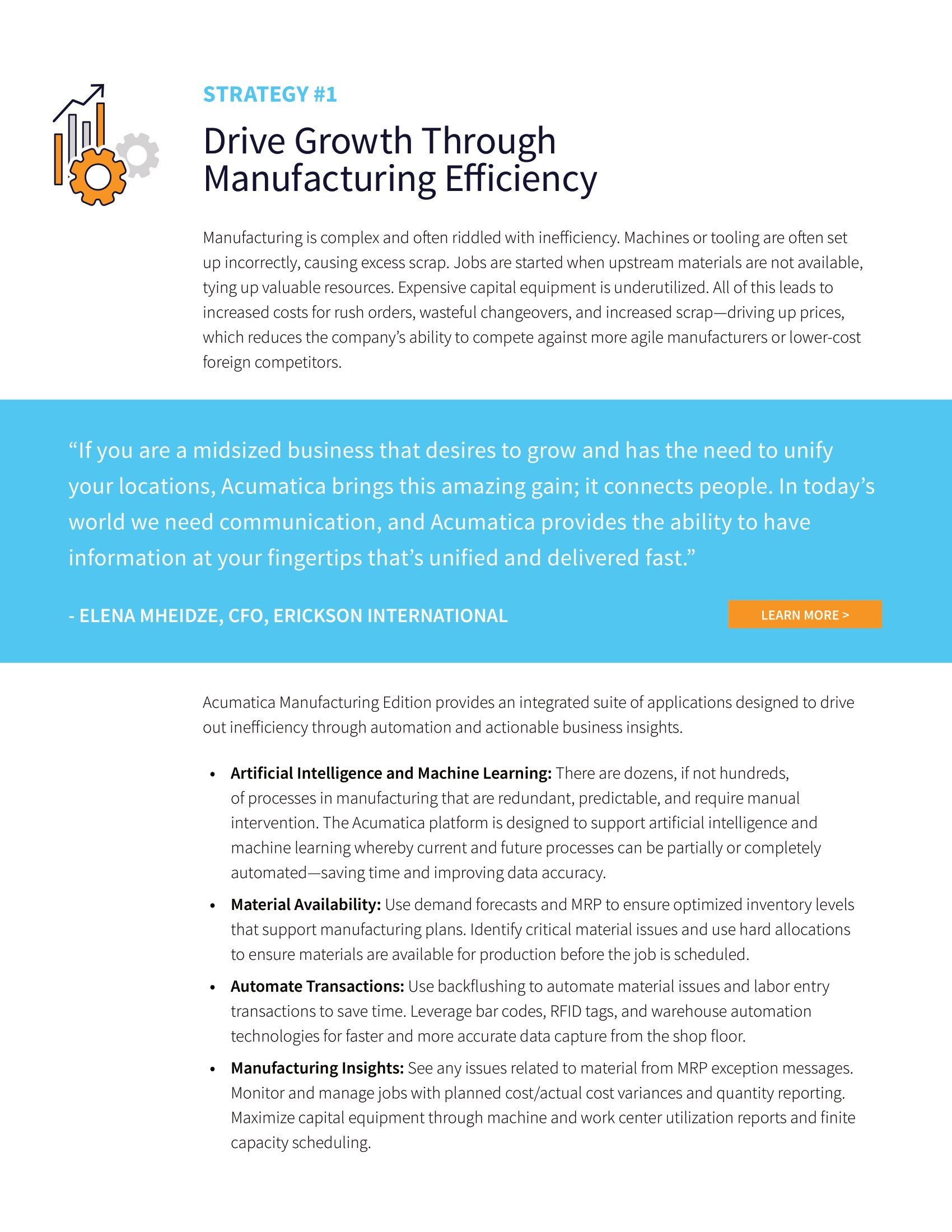 Nine Ways to Drive Manufacturing Growth in a Digital Economy, page 1