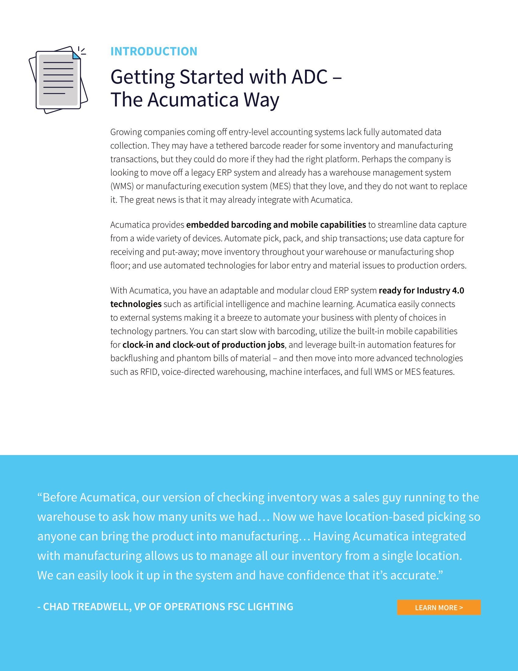 Automated Data Capture for Manufacturers, page 1