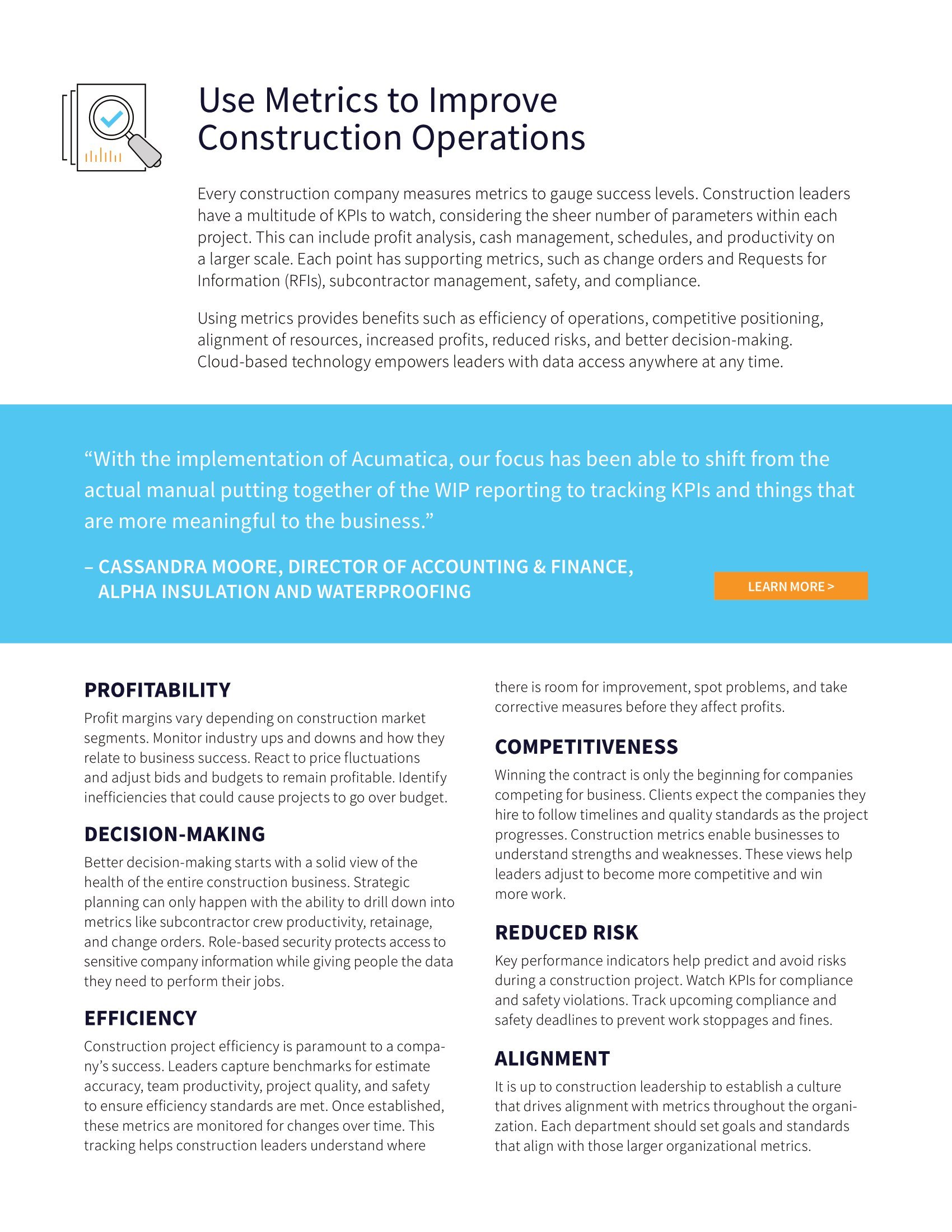 Measurable Growth Begins with Measuring the Right Construction Metrics, page 1