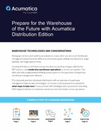Préparer l'entrepôt du futur avec Acumatica Distribution Edition