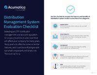 Distribution Management System Evaluation Checklist